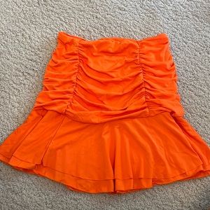 ORANGE MINI SKIRT